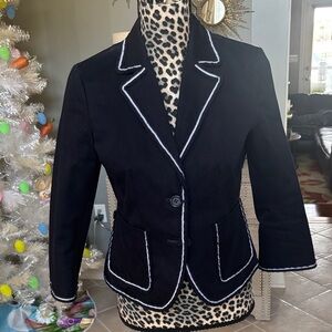 J. Crew Navy Blazer with White Trim